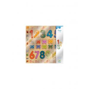 Puzzles éducatif bois - 1-10 - Djeco - DJ01801