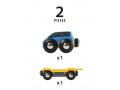 Wagon transport de voiture avec rampe - Thème Voyageur - Age 3 ans + - Brio - 57700