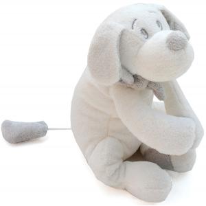Doudou musical chien blanc Fifi - Position allongée 30Position assis18 cm - Dimpel - 811252