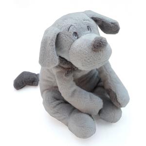 Doudou musical chien gris clair Fifi - Position allongée 30Position assis18 cm - Dimpel - 811265