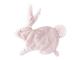 Doudou attache-tétine lapin rose Emma - Position allongée 24 cm, Hauteur 14 cm - Dimpel