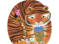 Puzzles silhouettes - La balade du tigre - 24 pcs - Djeco - DJ07201