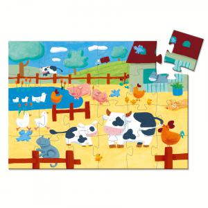 Puzzles silhouettes - Les vaches à la ferme - 24 pcs - Djeco - DJ07205