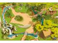 Le tapis de jeu Jungle - Dim. 133 cm x 95 cm x 0,02 cm - Papo - 60503