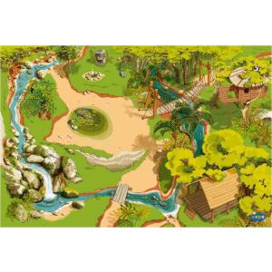 Le tapis de jeu Jungle - Dim. 133 cm x 95 cm x 0,02 cm - Papo - 60503
