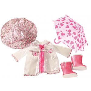 Manteau de pluie, chapeau, chaussures, parapluie pour poupées de 42-46cm, 45-50cm - Gotz - 3402190