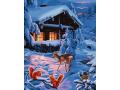 Peinture aux numeros - Nuit romantique d 'hiver - Cadre 40/50 - Schipper - 609130630