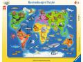 Puzzles enfants - Puzzle cadre 30-48 pièces - Les animaux dans le monde - Ravensburger - 06641