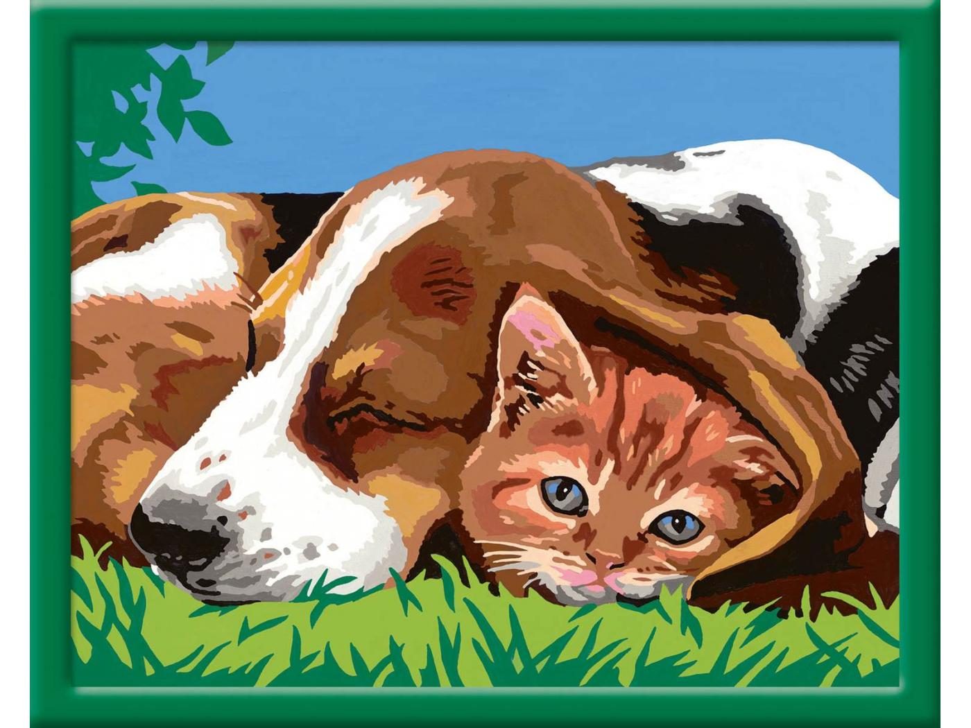 Peinture au numéro Ravensburger Numéro d'Art Comme chien et chat