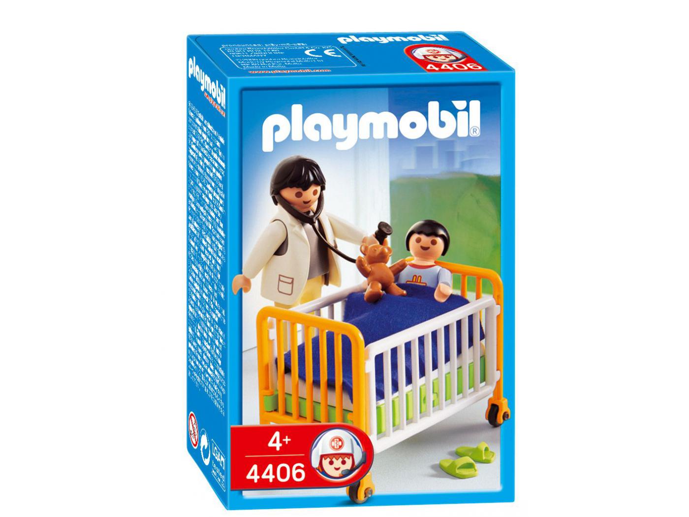 Playmobil - Médecin et enfant dans lit d'hôpital