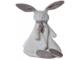 Lapin doudou blanc & beige-gris Nina - Position allongée 50 cm, Hauteur 25 cm - Dimpel