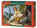 Puzzle 1500 pièces - Une Jeune Femme Assise avec un Chien - Castorland - 151219