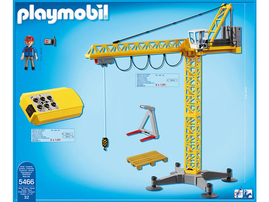 Playmobil - Grande grue de chantier radio-commandée