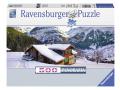 Puzzle 500 pièces - Chalet dans les Alpes (panorama) - Ravensburger - 14463