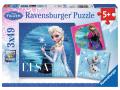 Puzzle 3 x 49 pièces - Elsa, Anna et Olaf / La Reine des Neiges - Ravensburger - 09269
