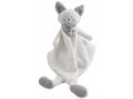 Cléo doudou chat - blanc et gris-clair - Dimpel - 822146
