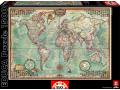 Puzzle 1500 le monde, carte politique - Educa - 16005