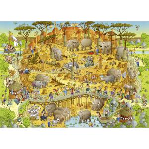 Puzzle 1000p Funky Zoo African Habitat Heye - Heye - 29639