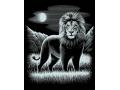 Carte à gratter argentée - 21 x 31 cm - lion - Mammut - 136046