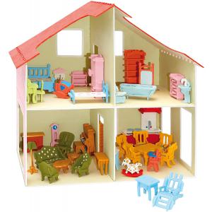 Maison de poupées avec accessoires 40x37 cm - Pebaro - 880