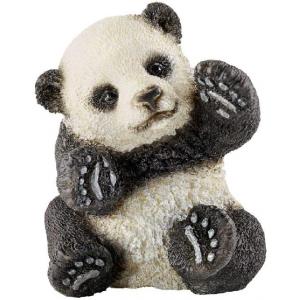 Figurine Bébé panda jouant - Dimension : 3,5 cm x 4 cm x 4,5 cm - Schleich - 14734