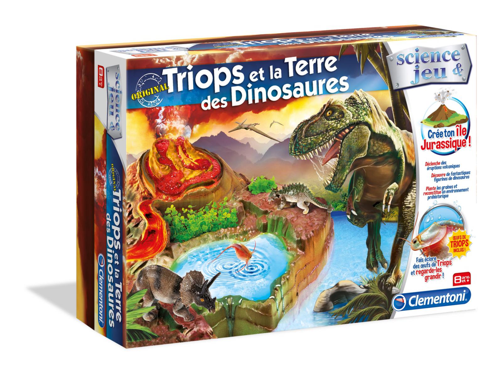 Clementoni Triops et la Terre des Dinosaures Jeu Éducatif et Scientifique 62386.0 