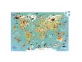 Puzzle carte du monde fantastique - à partir de 8-12 - Vilac - 2722