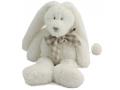 Doudou musical lapin blanc Flore - Position assis 18 cm, Debout 30 cm - Dimpel - 883571