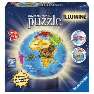 Puzzle 3D rond 72 pièces - Collection classique - Globe - Ravensburger - 12184
