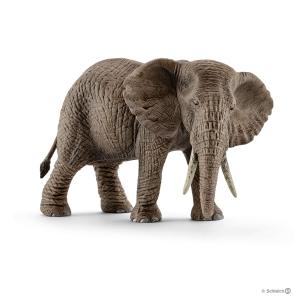 Figurine Éléphant d'Afrique femelle - Dimension : 14,6 cm x 7,5 cm x 9,1 cm - Schleich - 14761
