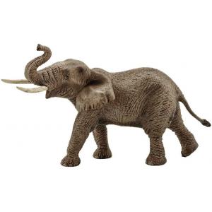 Figurine Éléphant d'Afrique mâle - Dimension : 19,5 cm x 9 cm x 12,3 cm - Schleich - 14762