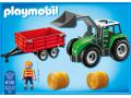 Tracteur avec pelle et remorque - Playmobil - 6130