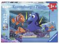 Puzzle 2x12 pièces - Dory se promène en mer / Le monde de Dory - Ravensburger - 07601