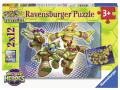 Puzzle 2 x 12 pièces - Tortues ninja en action - Ravensburger - 07597