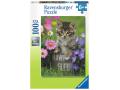 Puzzles enfants - Puzzle 100 pièces XXL - Chaton parmi les fleurs - Ravensburger - 10847