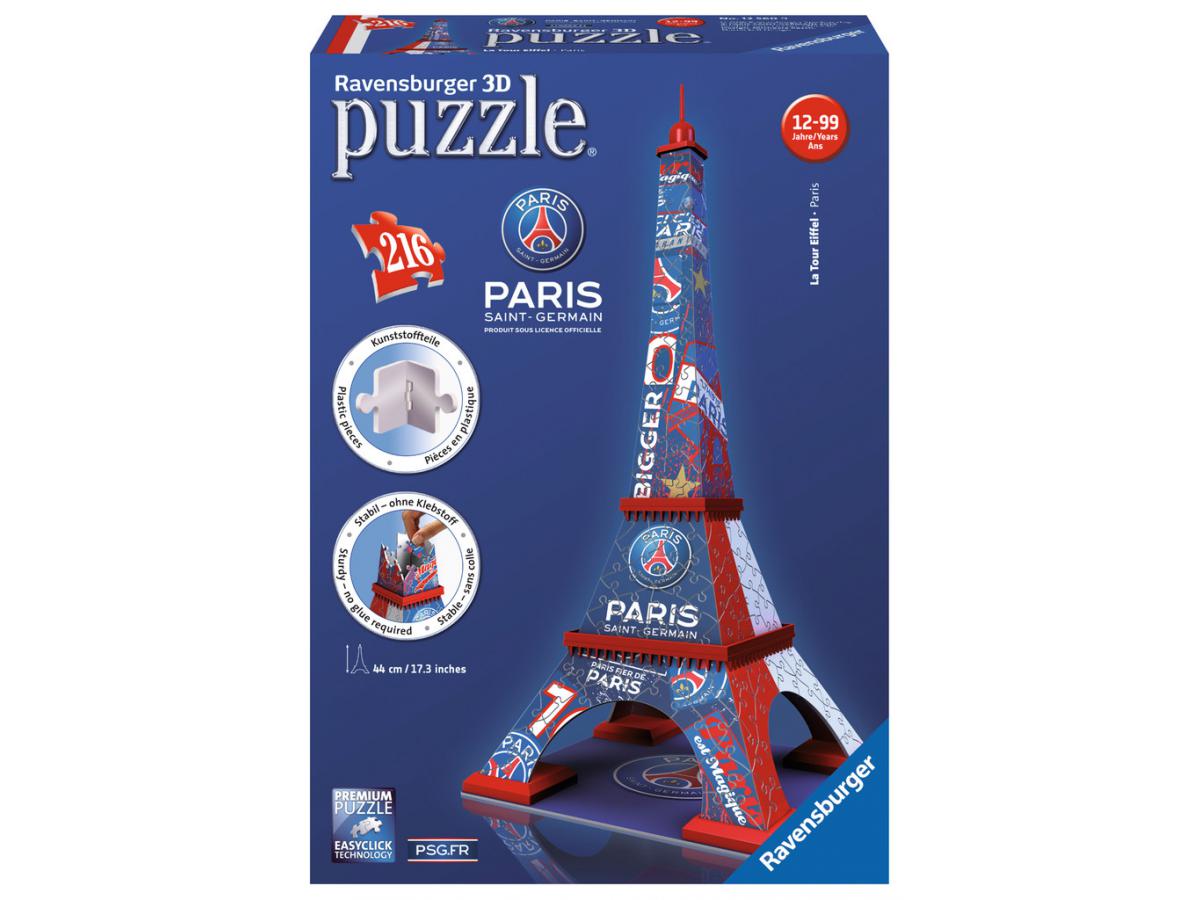 Ravensburger - Puzzle 3D Building - Collection midi spéciale - Tour Eiffel  PSG