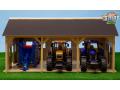 Bâtiment de ferme pour 3 tracteurs 55 x 77 x 38 cm - Kids Globe Farmer - 610340
