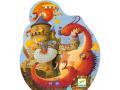 Puzzles silhouettes - Vaillant et les dragons - 54 pcs - Djeco - DJ07256
