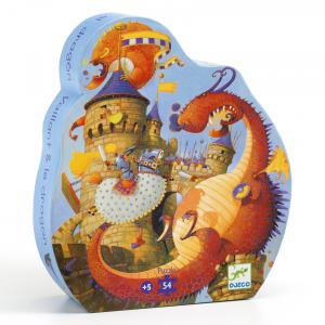 Djeco - DJ07256 - Puzzle silhouettes Vaillant et les dragons - 54 pièces (330312)