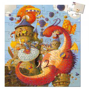 Djeco - DJ07256 - Puzzle silhouettes Vaillant et les dragons - 54 pièces (330312)