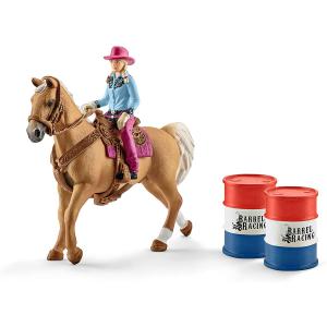 Barrel racing avec une cowgirl - Schleich - 41417