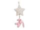 Peluche musicale Blossom étoile avec lapin rose - L: 7 cm x l : 19 cm x H: 28 cm
