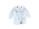 Peluche Bashful Blue Bunny Medium - L: 9 cm x l : 12 cm x H: 31 cm