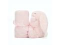 Peluche Bashful Pink Bunny Soother - H: 34 cm - Jellycat - SOB444P