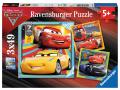Puzzle 3 x 49 pièces - Prêts pour la course / Cars 3 - Ravensburger - 08015