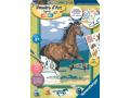 Numéro d'Art moyen format - Collection chevaux lignes colorées - Jeu créatif - Etalon chocolat au galop - Ravensburger - 28593