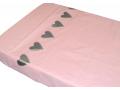 Drap plats hearts silver pink 120 x 150 - Taftan - LA-501