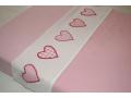 Drap plats hearts checks pink 100 x 80 - Taftan - LB-181