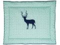 Plaid blue deer blue-green 100 x 80 - Taftan - BX-603