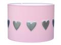 Abat-jour hearts silver pink 35cm - Taftan - LPS-501